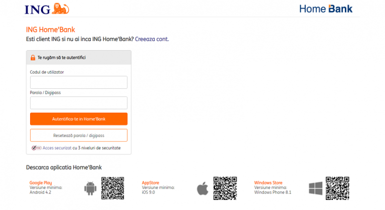Platforma digitala ING Home'Bank : 112 milioane de vizite, in 2018 (+64% YoY)