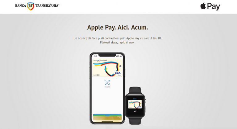 Banca Transilvania: peste 50.000 de carduri, inscrise in Apple Pay, din iunie