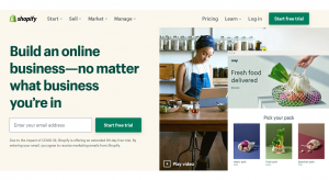 COVID-19: Shopify pune accentul pe livrarea de alimente online