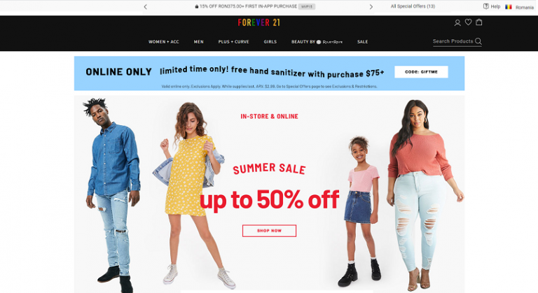 Forever 21 atrage clientii online cu checkout-ul printr-un singur click