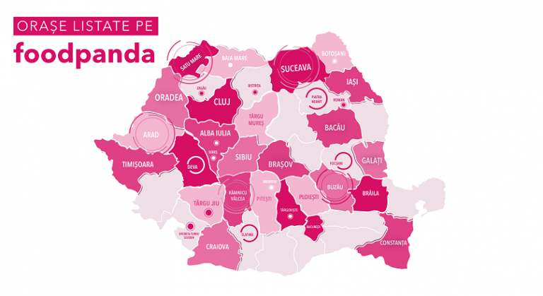 Pana la final de 2020, foodpanda va opera in 38 de orase din Romania