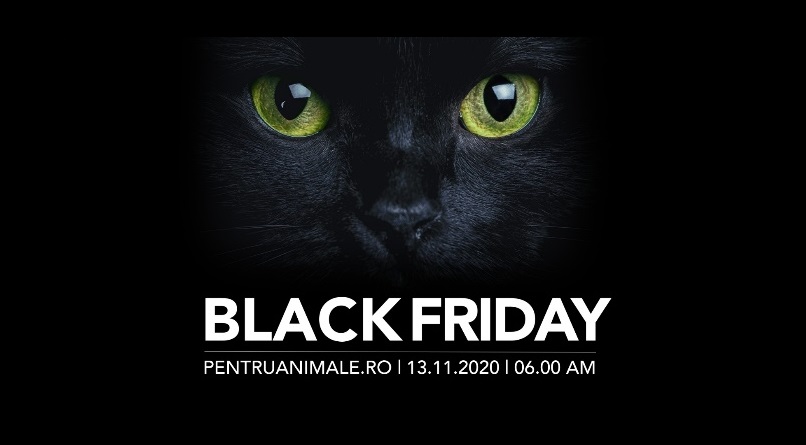 13 noiembrie 2020: Black Friday la PentruAnimale.ro, cu reduceri de pana la 45%