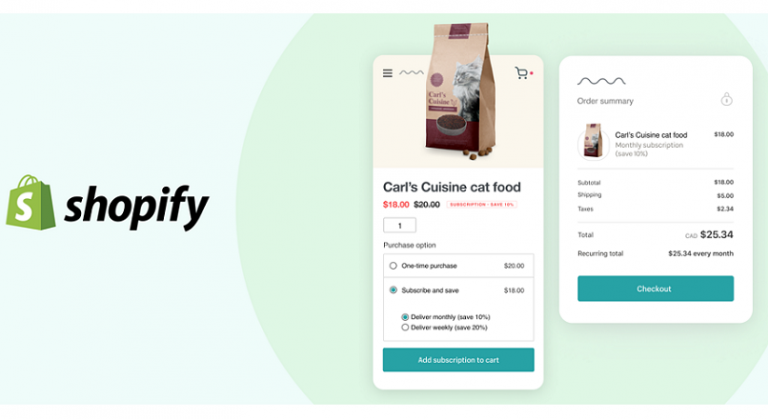 Mai nou, Shopify are abonamente online si poti face upselling, dupa checkout