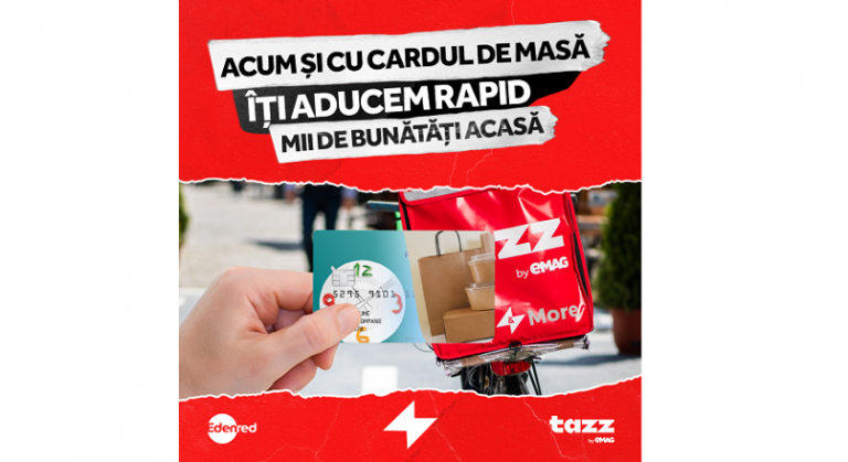 Tazz by eMAG si Edenred Romania lanseaza plata online cu carduri de masa, pentru comenzi de mancare