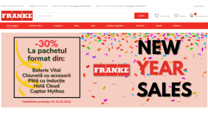 FrankeMagazinOnline.ro, vanzari mai mari cu 50% YoY, in noiembrie-decembrie 2021