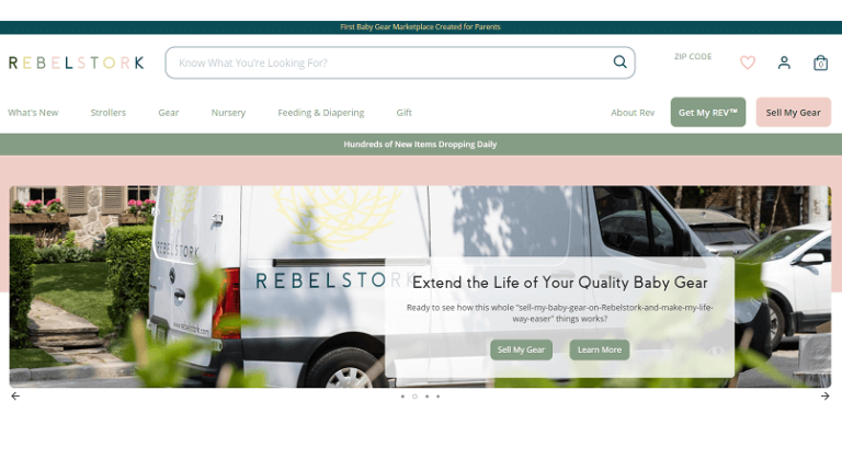 SUA: piata online de produse second-hand pentru copii creste, gratie Dopple si Rebelstork