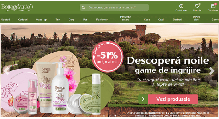 BottegaVerde.ro: cifra de afaceri mai mare cu 30% YoY, in 2022