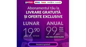 Abonamentul Genius (de la eMAG) poate fi achizitionat si lunar