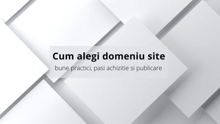cum alegi domeniu site
