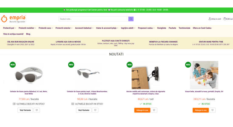 Rebranding Buy4Baby.ro: magazinul si-a schimbat numele, in EMPRIA.ro