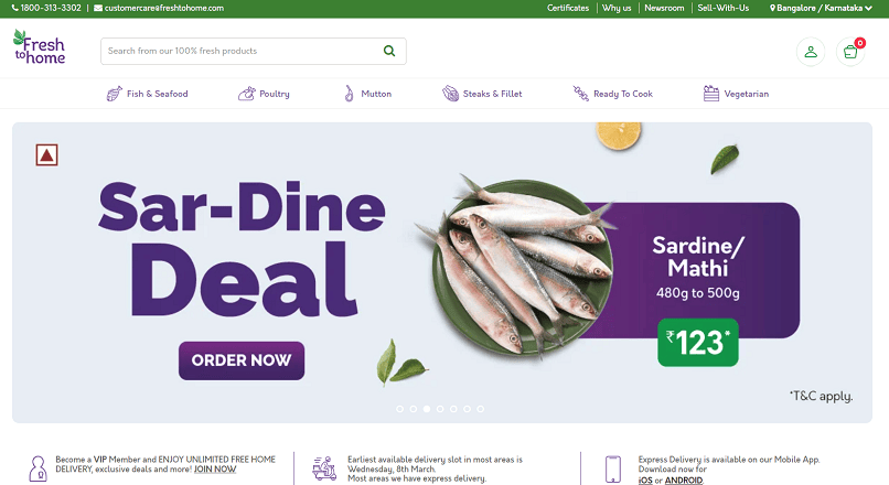 India: Amazon a investit in start-up-ul alimentar FreshToHome.com