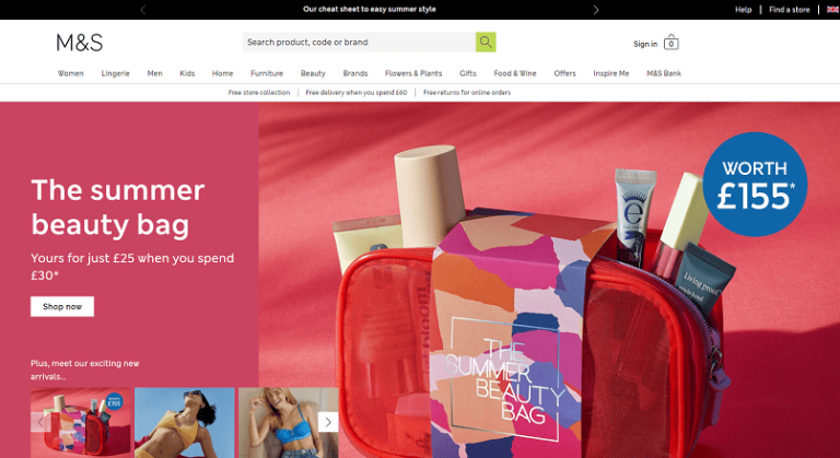 Marks & Spencer a avut cu 4,8% mai multe vanzari online, in ultimul an fiscal