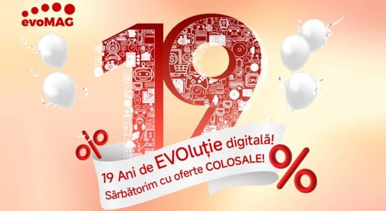 evoMAG.ro implineste 19 ani si introduce 2 noi categorii de produse, in portofoliu