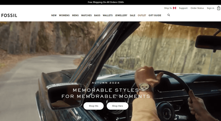 Canada: Fossil.com si-a crescut veniturile online/vizita cu 14%, via AI