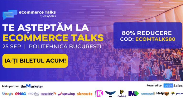 Profita de o reducere de 80% la eCommerce Talks by easySales 2025 (25 septembrie)