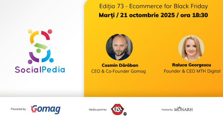 SocialPedia 73: Despre e-commerce de Black Friday, cu Cosmin Daraban si Raluca Georgescu
