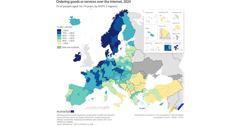Cum statea Romania la capitolul penetrarea comertului online, in 2024?