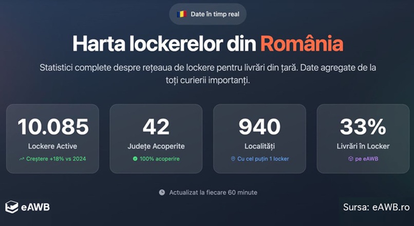 Romania are peste 10.000 de lockere pentru livrarea coletelor online