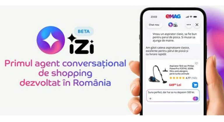 eMAG a lansat iZi, primul agent de shopping AI dezvoltat in Romania