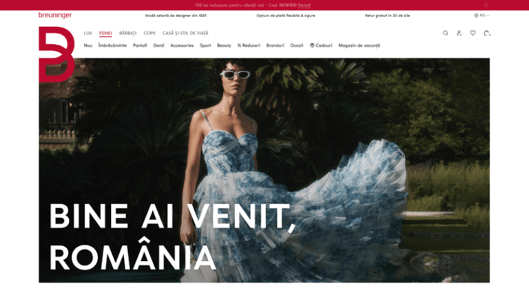 Breuninger.com s-a lansat in Danemarca, Suedia si Romania