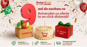 9 ani de Auchan.ro, in cifre: 10 milioane de produse livrate in 2025